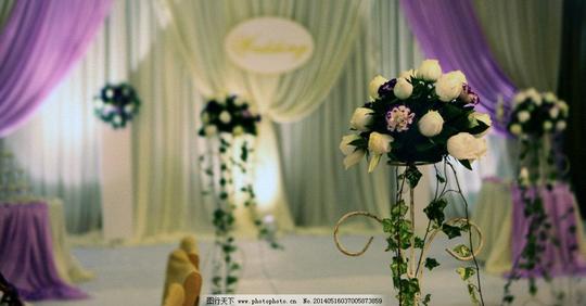 婚礼婚礼布置婚礼现场舞台仪式结婚喜酒生活素材摄影