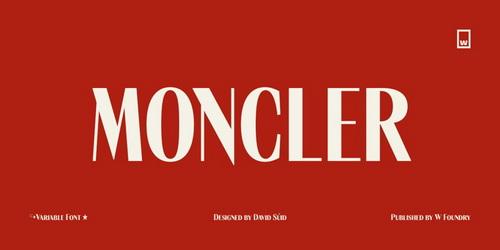 复古压缩杂志标题徽标logo设计无衬线英文字体素材monclerfontfamily