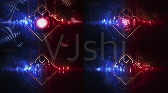 科技炫酷效果粒子音乐背景视频素材科幻效果粒子背景粒子音乐律动