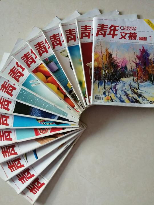 出去读书，卖点闲置。青年文摘，读者，意林与一些素材。感兴趣就