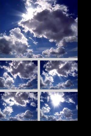 阳光透过天空中的云层视频素材