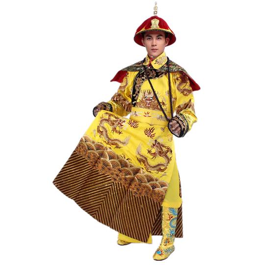 七彩清朝影视古装戏曲服装皇帝皇上龙袍演出服康熙雍正朝服乾隆服