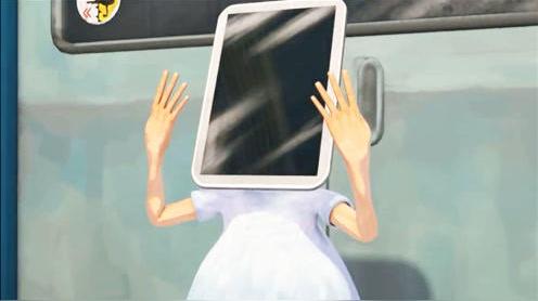 男孩不管不顾玩手机，脑袋被地铁夹了才知道，还把脑袋换成了ipad!