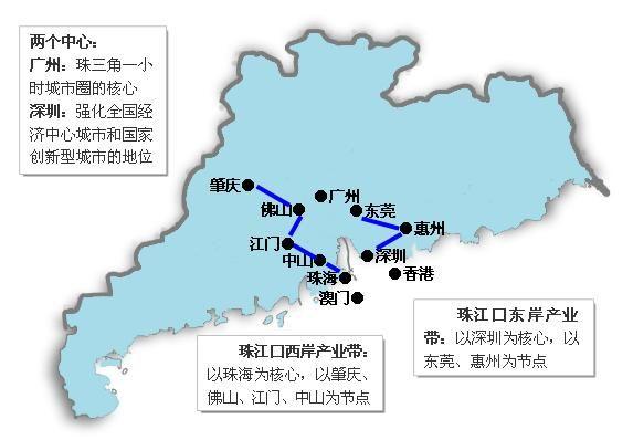 《纲要》对珠三角各大城市的功能进行了全新定位:以广州,深圳为中心