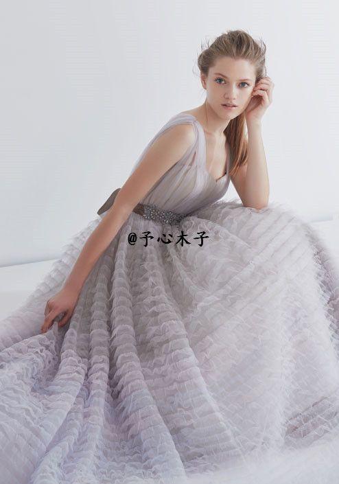 【我喜欢的彩色婚纱】灰色公主裙仙裙美腻灰色裙裙