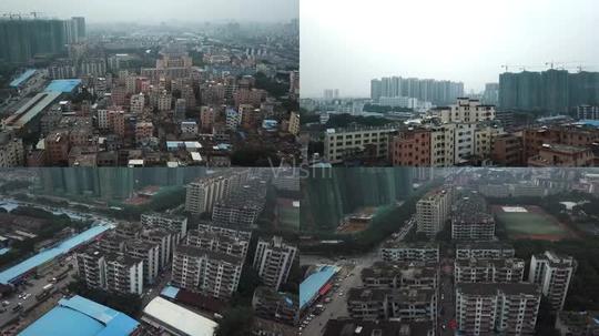 航拍广州北站房屋拆迁住宅区_1920x1080_高清视频素材
