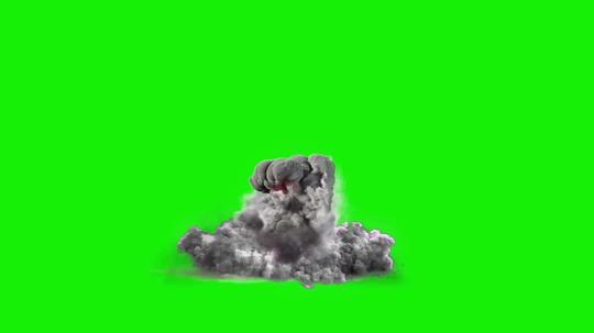 绿屏爆炸特效抠像素材