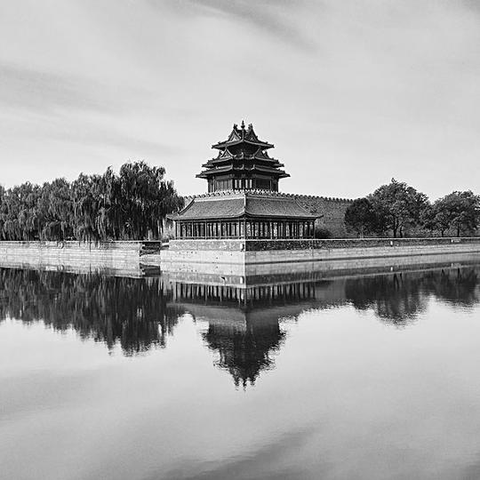 故宫角楼黑白照_图片大全—全景创意图库（quanjing.com）中国领先的正版图片视频素材网站