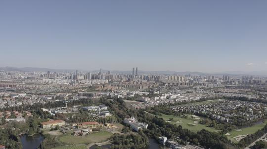 4k-log云南昆明航拍城市大景_3840x2160_高清视频素材