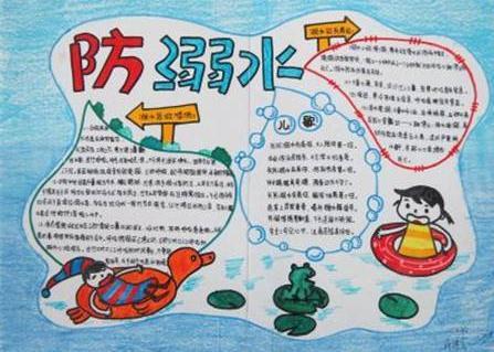 防溺水手抄报模板图片简单