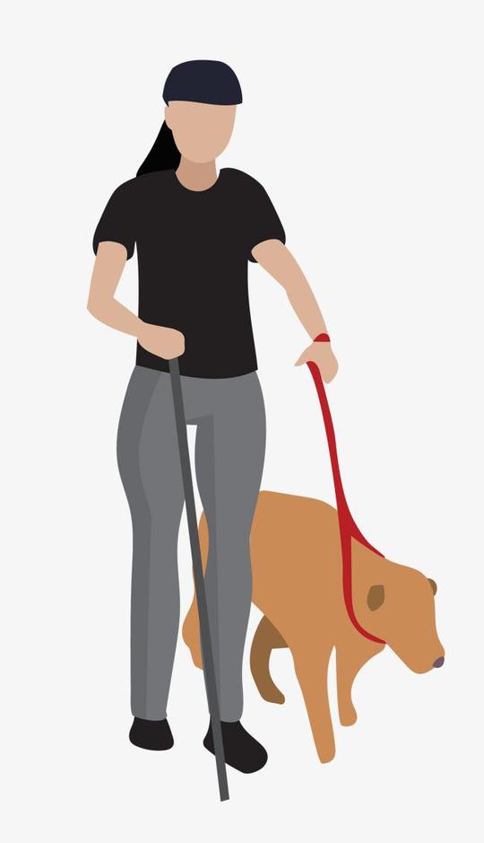 矢量导盲犬素材