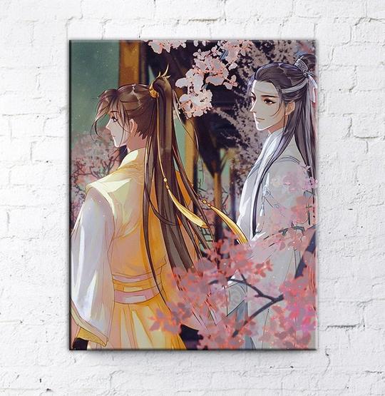 diy数字油画魔道祖师陈情薛洋忘羡动漫游戏客厅装饰画填色减压画模板