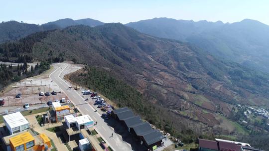 贵州玉舍国家森林公园滑雪场航拍素材