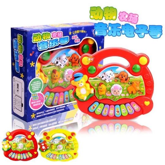 【精品好货】卡通动物农场音乐琴宝宝启蒙早教儿童玩具电子琴音乐琴【小号琴】不送电池图片