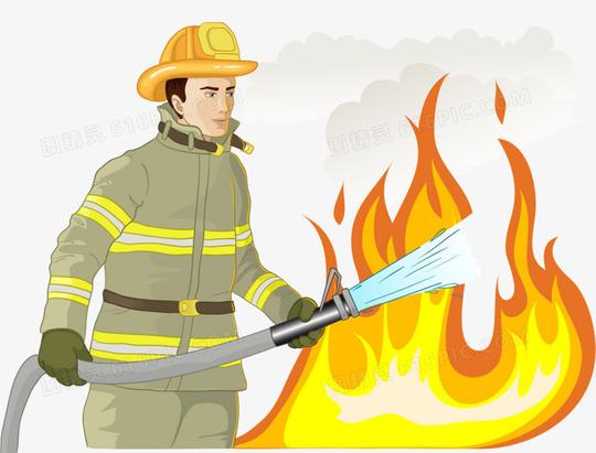 用水灭火的消防员图片免费下载_高清png素材_图精灵