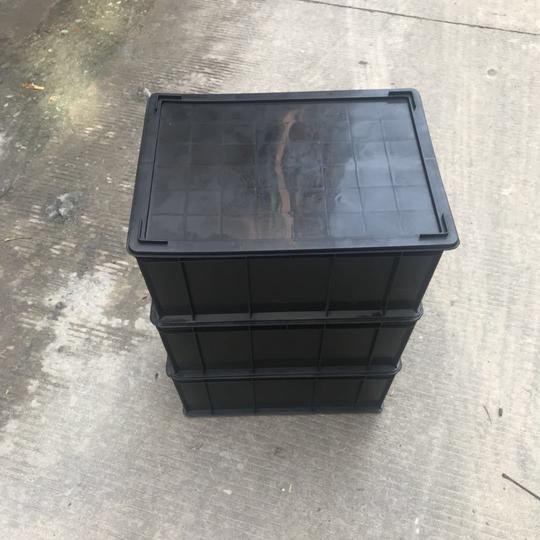 厂家供应防静电塑料周转箱胶框仪表箱黑色胶箱注塑物流周转箱