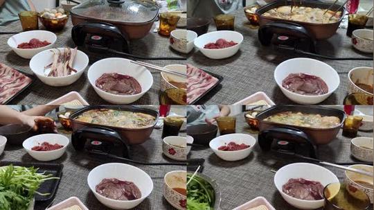 家庭吃火锅(延时摄影)