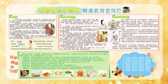 秋季健康教育宣传栏