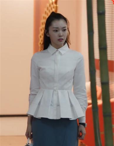 创业时代宋轶赵丽颖同款时尚显瘦加绒加厚ol职业装工装白色衬衫女