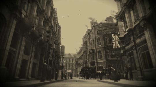 复古上世纪英国城市街道片段_1920x1080_高清视频素材