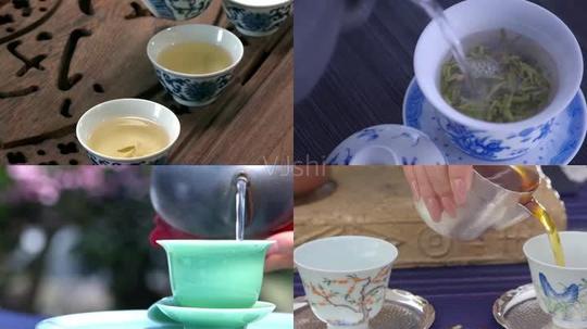 泡茶喝茶茶杯倒茶视频素材