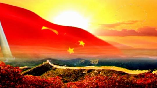 红旗飘飘五星红旗华表国徽_1920x1080_高清视频素材