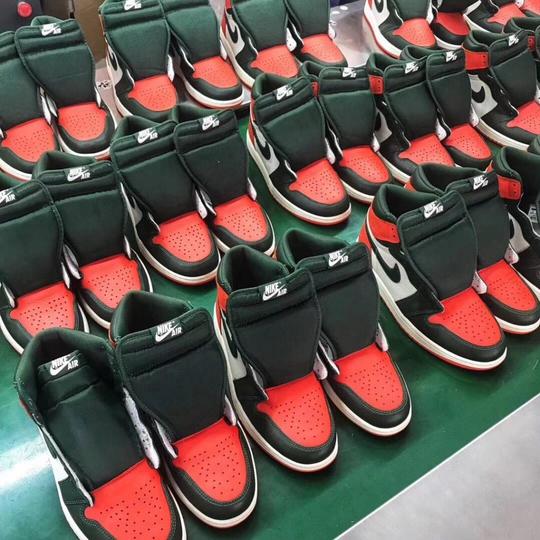 h12纯原airjordan1aj1solefly绿橙迈阿密