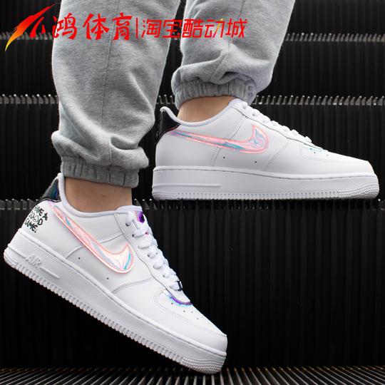 小鸿体育nikeairforce1lowaf1电玩像素白镭射低帮dc0710-191