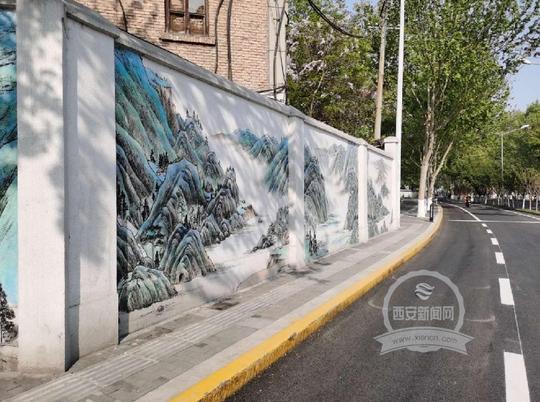 “风景”上墙高新区用墙体彩绘画刷新城市面貌