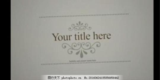 相册片头模板视频素材片头片尾标题展示