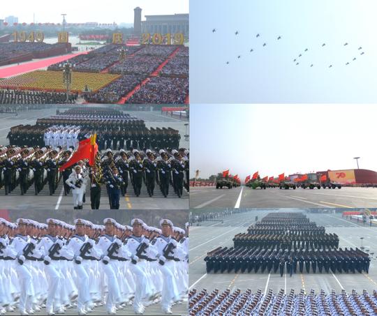 2019天安门70周年升旗阅兵式全程视频高清无水印阅兵视频素材