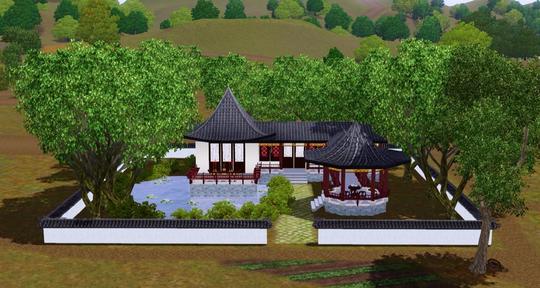 古代房屋古代背景古代场景古风竹屋木屋室内风景农家小院