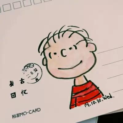 千鹤/手绘明信片/不妨不妨來日方長,卡通动漫,卡哇伊,快手,简笔画