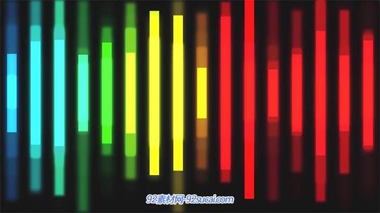 视频素材光线波纹>缤纷色彩音频跳动变化波浪视觉效果音乐会led