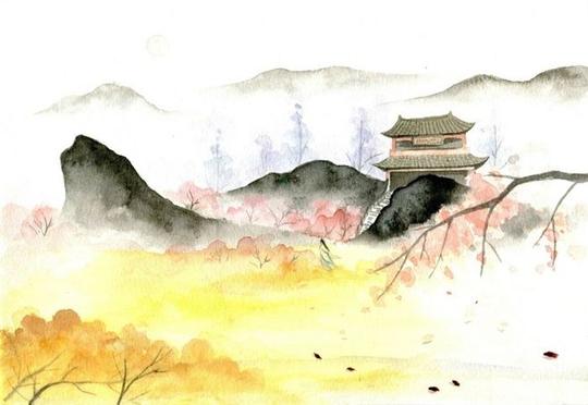〔古风水彩素材〕作者'胡言cc