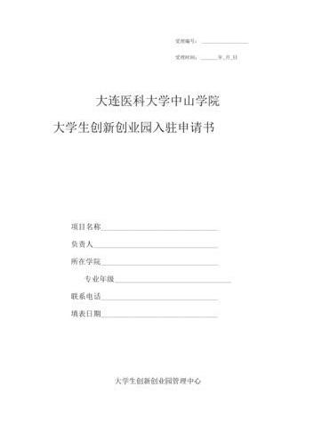 大学生创业项目申请书