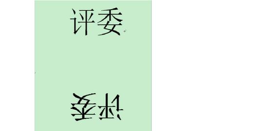 在word10版中直接文字镜像翻转打印(会议标牌台座制作