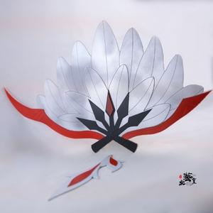 第五人格cos道具红蝶仙鹤扇子白无垢美人相般若道具扇子