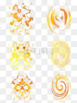 科技金色光效透明底可商用素材
