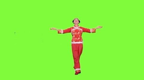 绿屏女抠像素材
