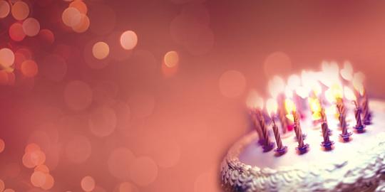唯美浪漫生日蛋糕星光点生日派对背景素材