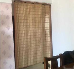 竹帘子门帘推拉店铺门悬挂式置推拉门走廊卧室装饰装遮光折叠新款