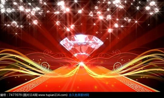 钻石元旦节灯笼光芒发散节日视频素材