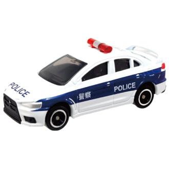 tomy多美卡日本仿真模型合金跑车小汽车模儿童男孩玩具cn-04三菱蓝瑟警车巡逻车425717