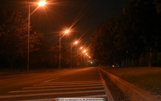 路灯图片夜晚伤感