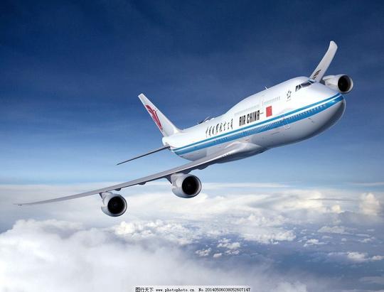 飞机素材东方航空白云天空飞行交通工具现代科技摄影350dpi