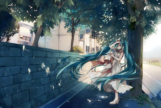 初音未来动漫头像壁纸背景