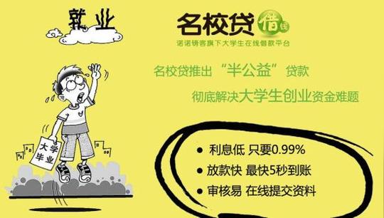 名校贷提供大学生贷款彻底解决创业资金难题