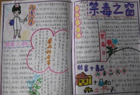 关于禁毒的手抄报图片素材版式