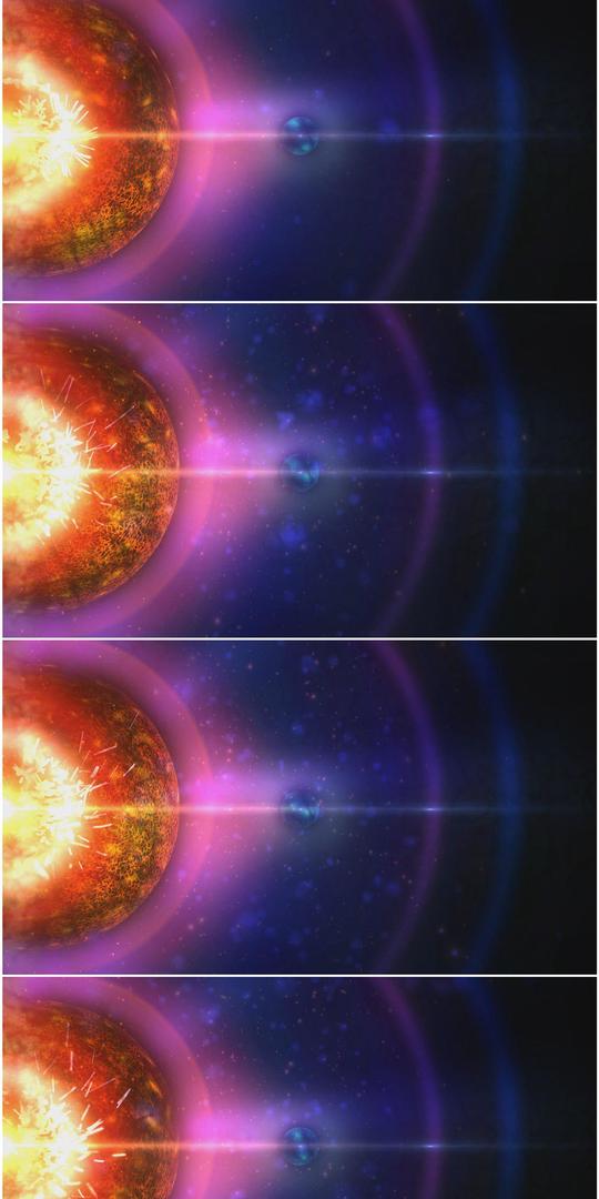 视频素材/片头片尾/ae模板动态|特效|背景视频2k宇宙之中太阳辐射